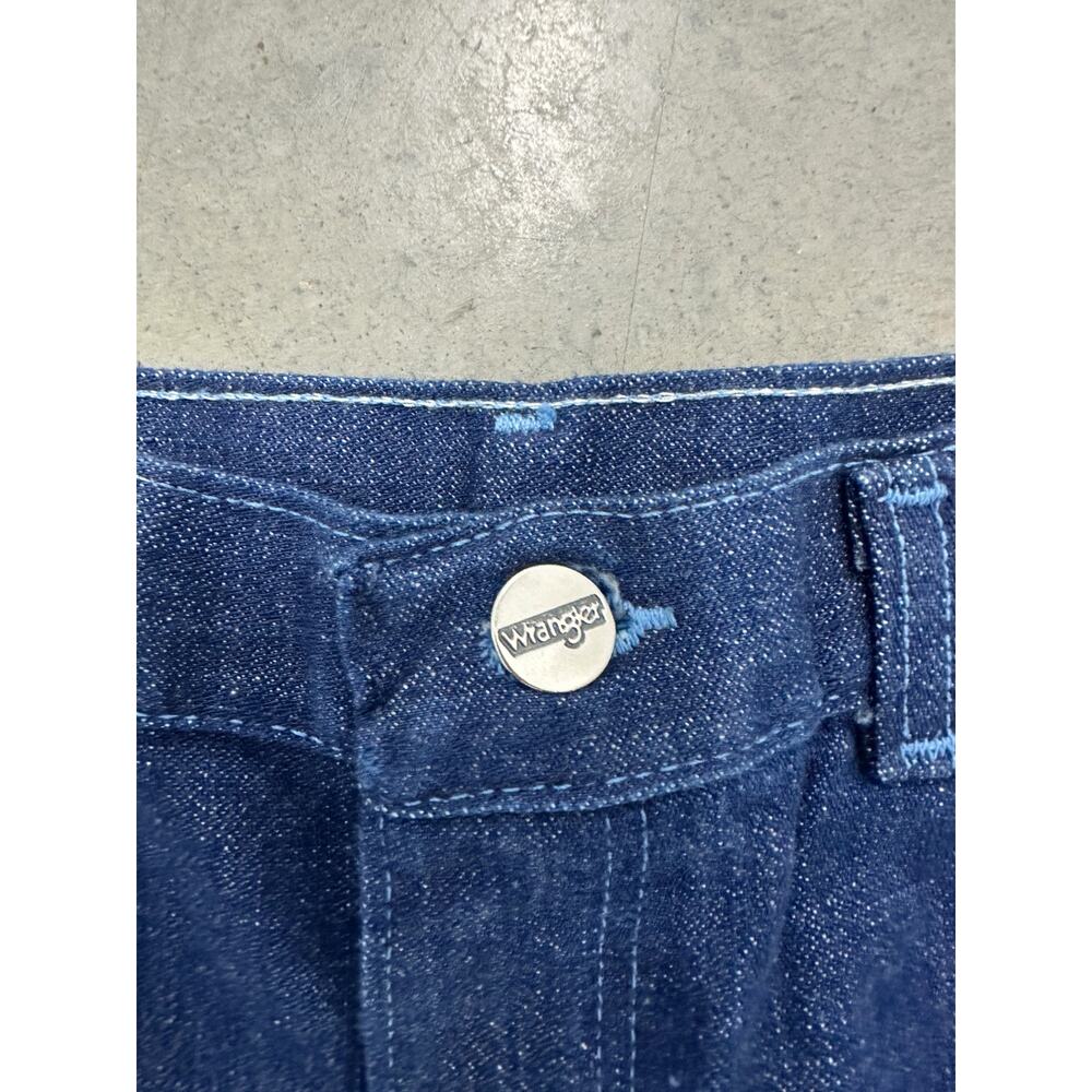 Vintage Wrangler Hallmark Wide Flare Jeans USA Made 29x35 Student Dark Wash - Picture 8 of 10